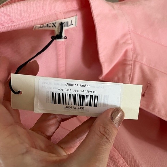 Alex Mill Officer Cotton Jacket in Pink M NWT - Picture 8 of 11